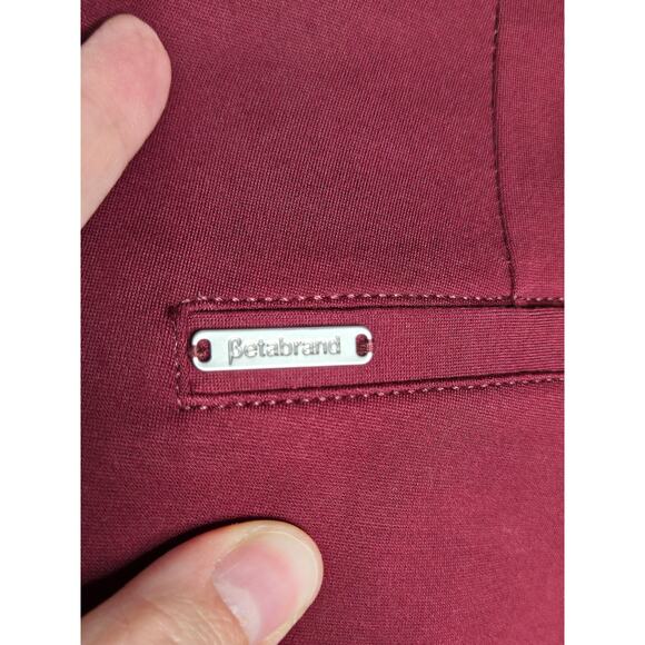 Betabrand Red Jett Faux Leather Skinny Pants Women's Medium - Picture 6 of 11